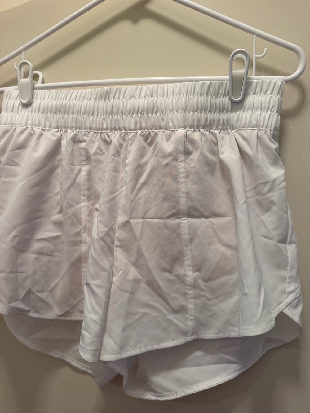 NWT all in motion White Elastic Waist Athletic Shorts - Picture 6 of 9